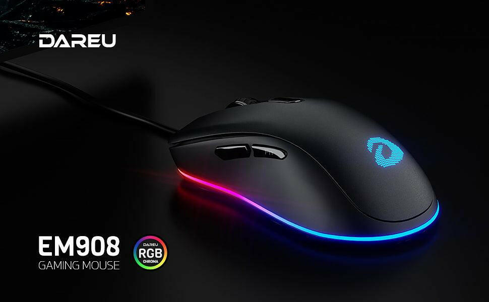 Dareu wired gaming mouse closeshot