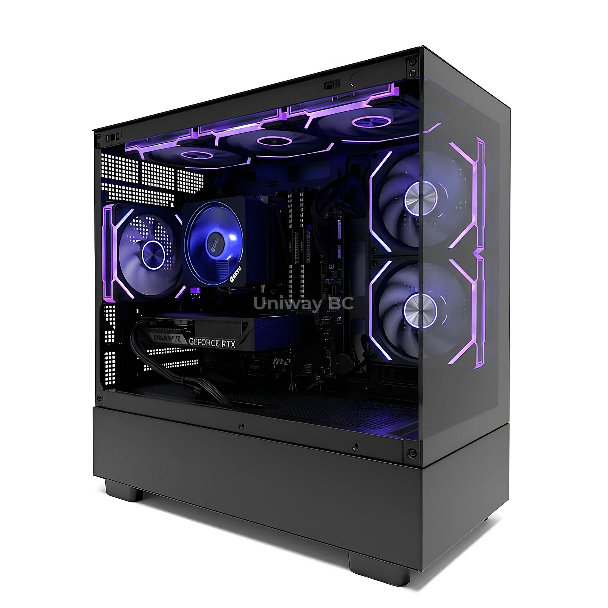 Uniway Compact Gaming PC powered by AMD Ryzen 5 7600X3D, 32GB Ram, 1TB SSD, RTX 5060 GPU, Black