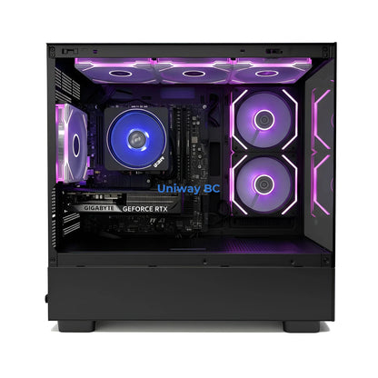Uniway Compact Gaming PC powered by AMD Ryzen 7 5800X, 32GB Ram, 1TB Nvme SSD, RTX 3070 GPU, Black