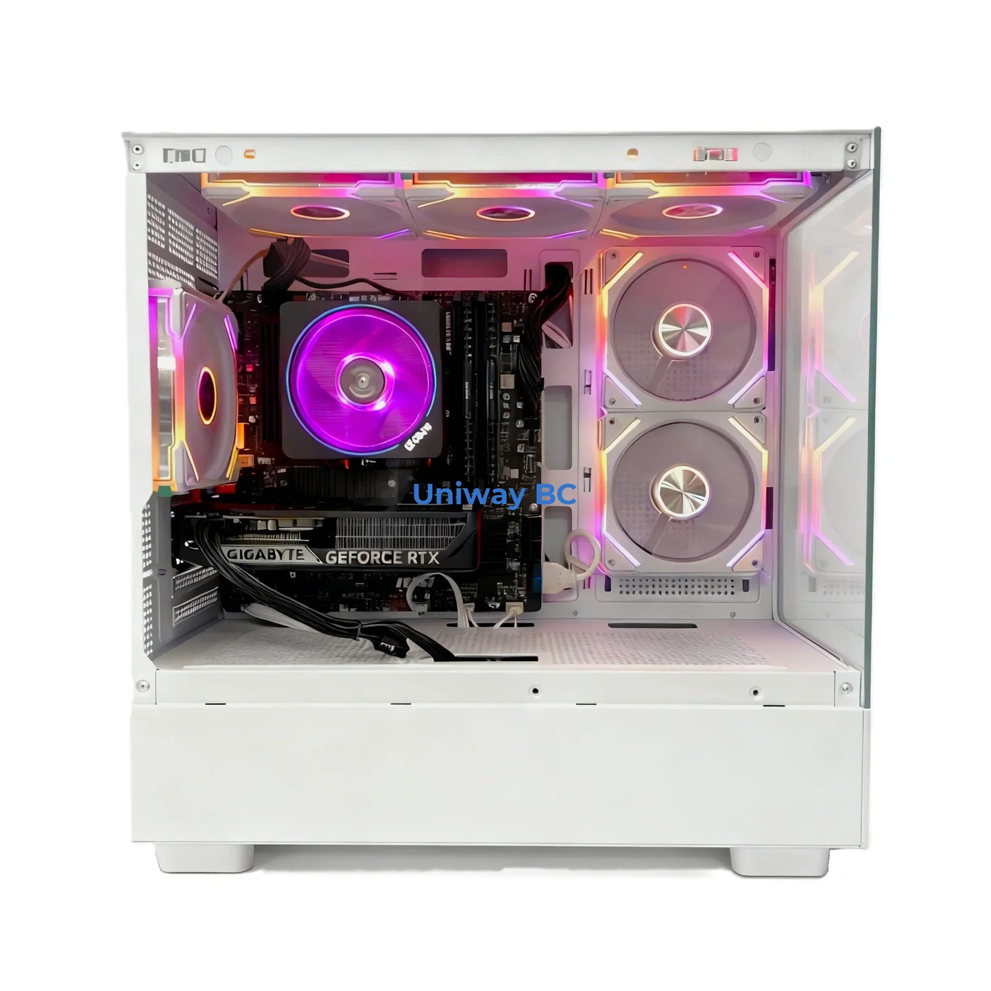 Uniway Compact Gaming PC powered by AMD Ryzen 7 5800X, 32GB Ram, 1TB Nvme SSD, RTX 3070 GPU, White