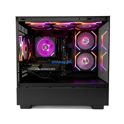 Uniway Compact Gaming PC powered by AMD Ryzen 7 5800X, 32GB Ram, 1TB Nvme SSD, RTX 3070 GPU, Black