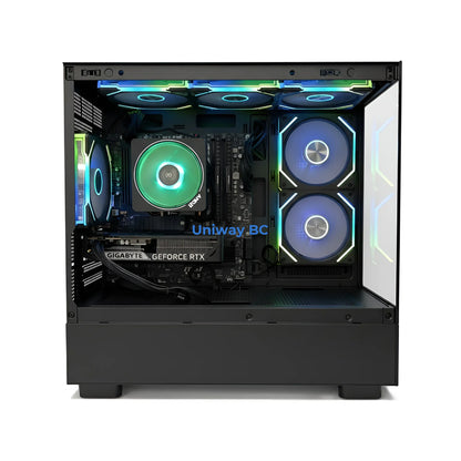 Uniway Compact Gaming PC powered by AMD Ryzen 7 5800X, 32GB Ram, 1TB Nvme SSD, RTX 3070 GPU, Black