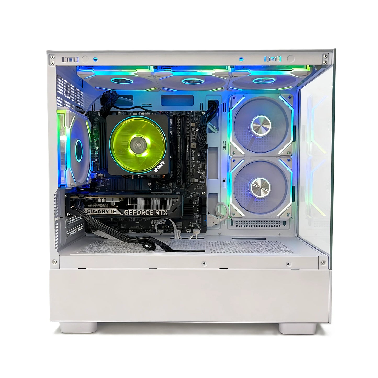 Uniway Compact Gaming PC powered by AMD Ryzen 7 5800X, 32GB Ram, 512GB SSD, RTX 5050 GPU, White