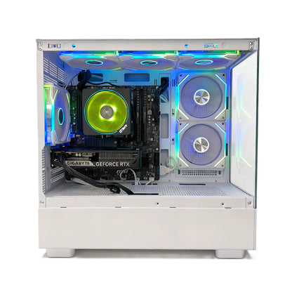 Uniway Compact Gaming PC powered by AMD Ryzen 7 5800X, 32GB Ram, 512GB SSD, RTX 5050 GPU, White