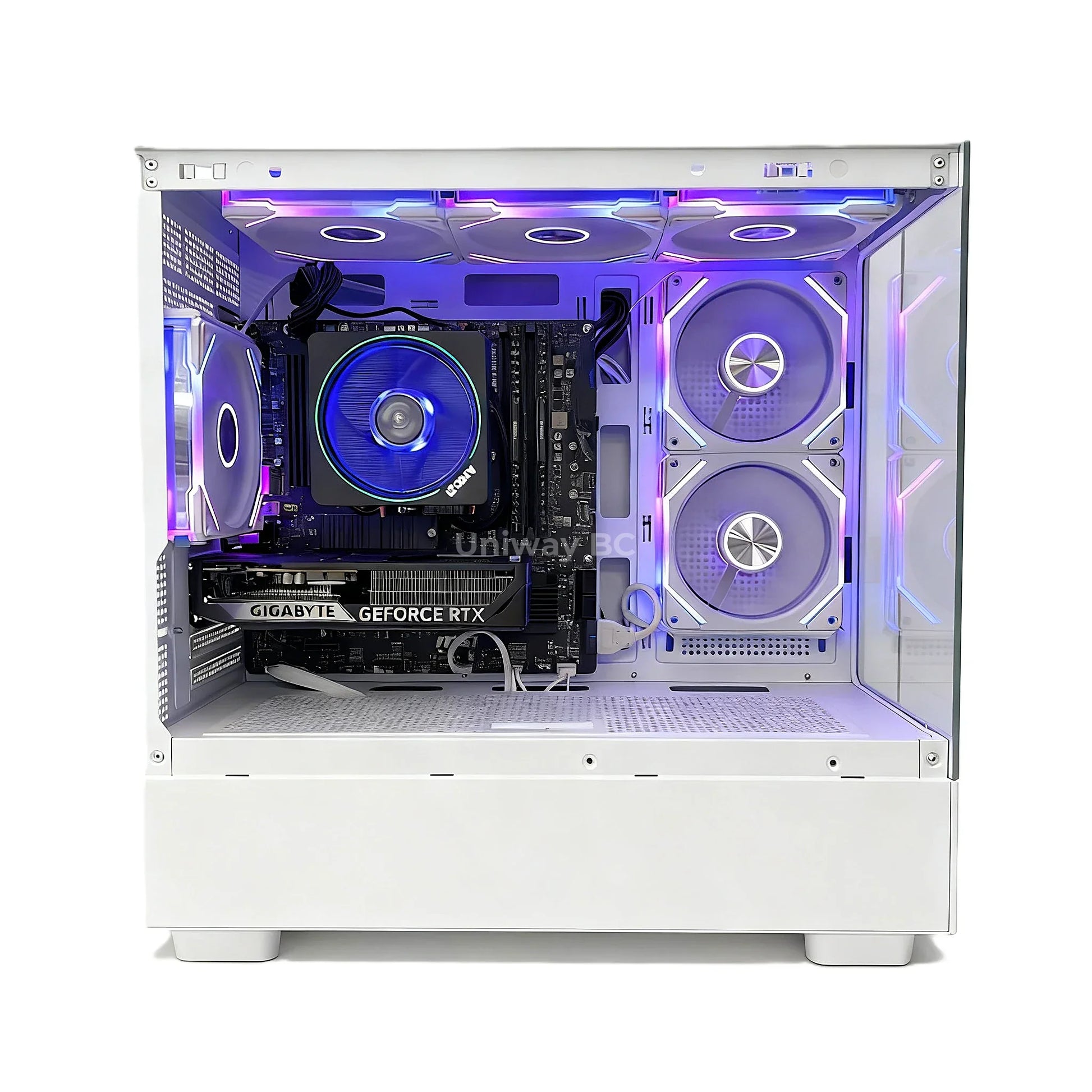 Uniway Compact Gaming PC powered by AMD Ryzen 7 5800X, 32GB Ram, 1TB Nvme SSD, RTX 5060 GPU, White