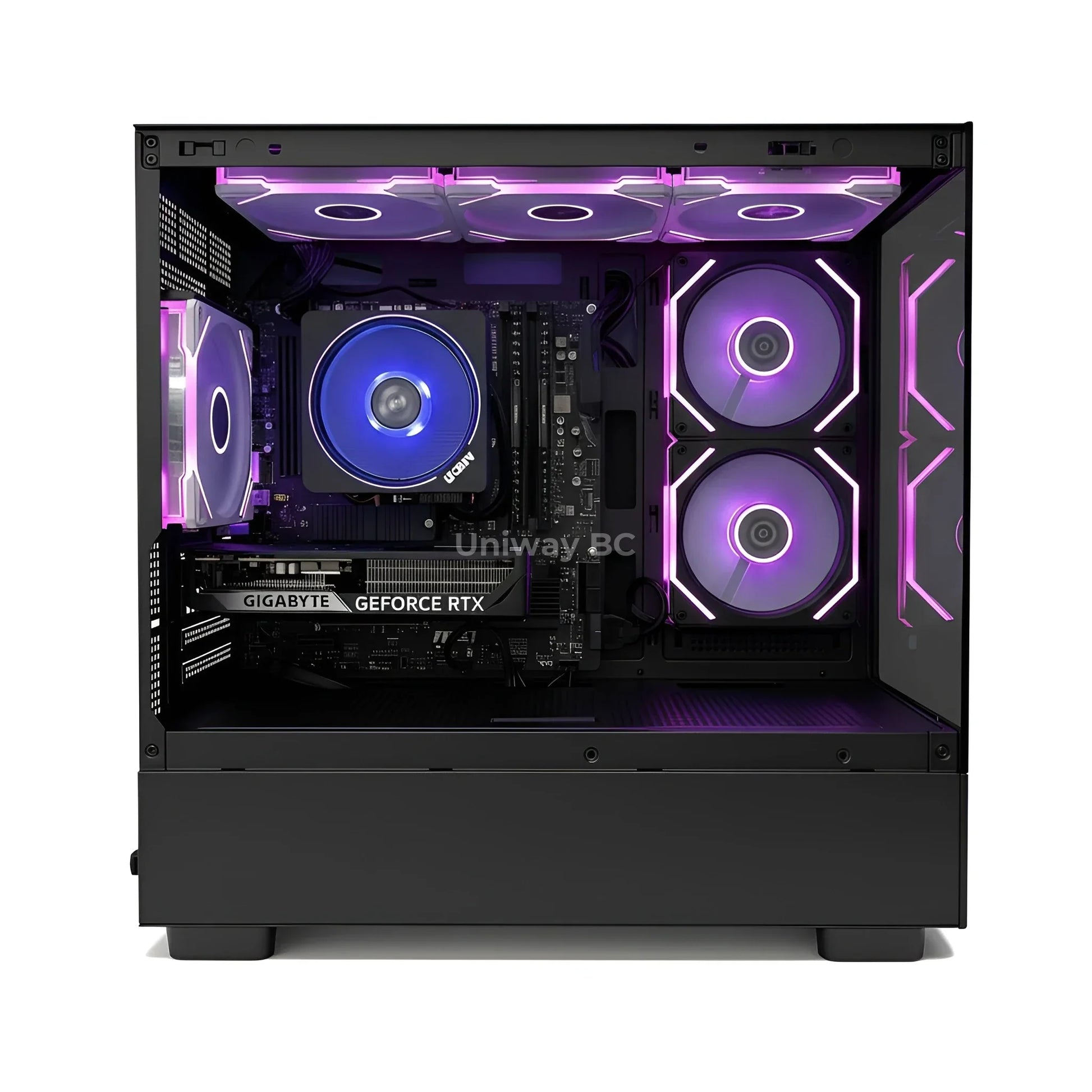 Uniway Compact Gaming PC powered by AMD Ryzen 7 5800X, 32GB Ram, 1TB Nvme SSD, RTX 5060 GPU, Black