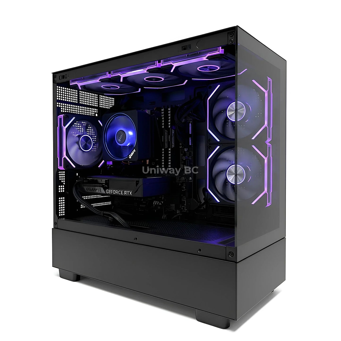 Uniway Compact Gaming PC powered by AMD Ryzen 7 5800X, 32GB Ram, 1TB Nvme SSD, RTX 5060 Ti GPU, Black