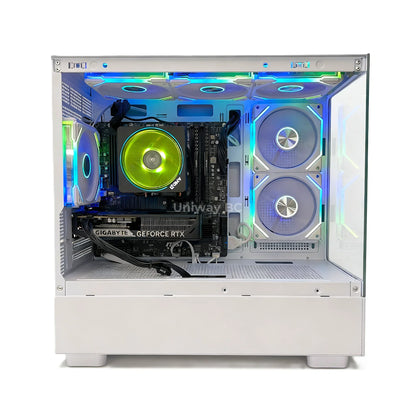 Uniway Compact Gaming PC powered by AMD Ryzen 7 5800X, 32GB Ram, 1TB Nvme SSD, RTX 5060 Ti GPU, White