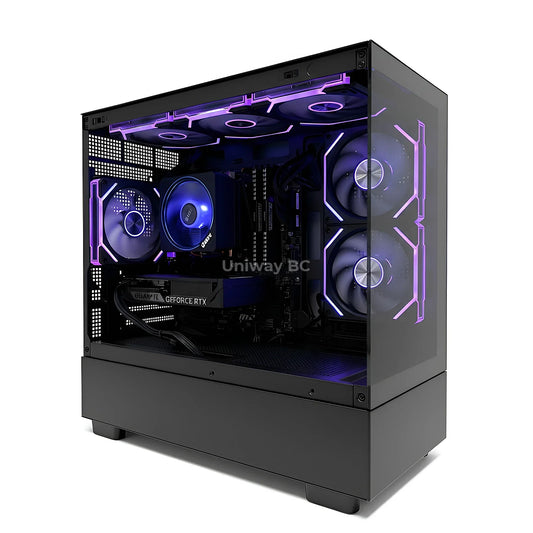 Uniway Compact Gaming PC powered by AMD Ryzen 7 7700, 32GB Ram, 1TB Nvme SSD, RTX 5060 Ti GPU, Black