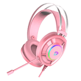 dareu gaming headset pink white