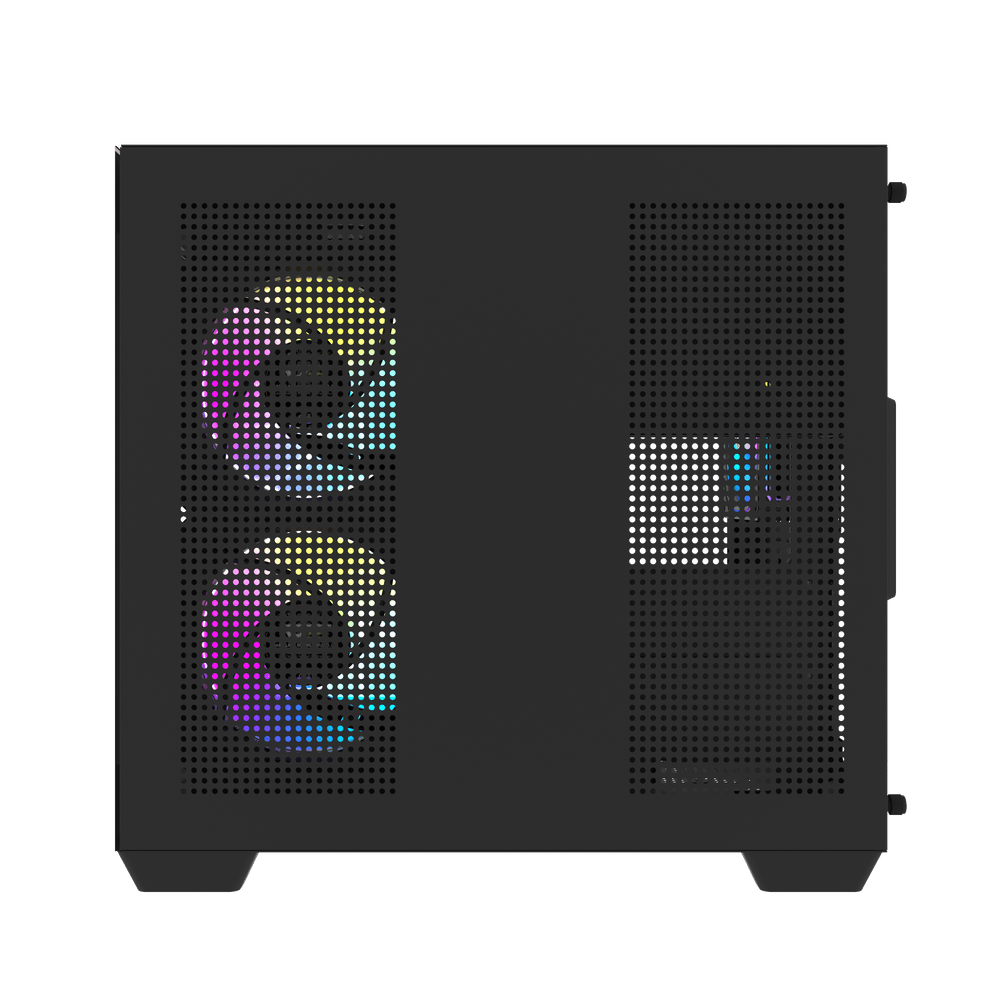 Darkflash C275P M-ATX Full View Dual Tempered Glass Gaming Case Pre-install 5 ARGB Fans