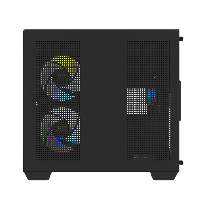 Darkflash C275P M-ATX Full View Dual Tempered Glass Gaming Case Pre-install 5 ARGB Fans