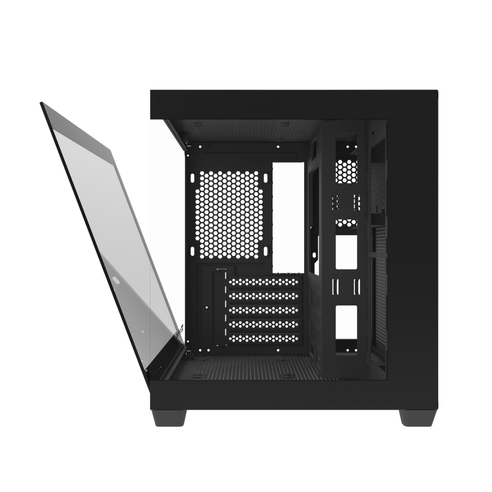 Darkflash C275P M-ATX Full View Dual Tempered Glass Gaming Case Pre-install 5 ARGB Fans