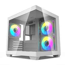 Darkflash C275P M-ATX Full View Dual Tempered Glass Gaming Case Pre-install 5 ARGB Fans