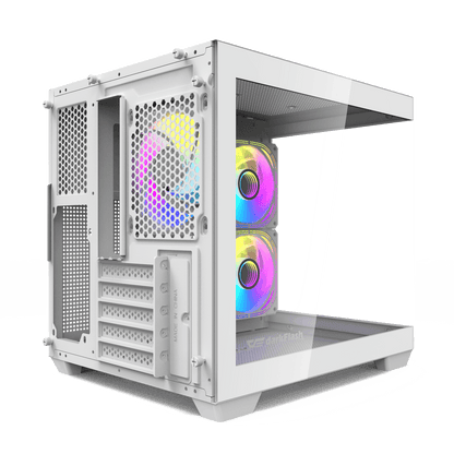 Darkflash C275P M-ATX Full View Dual Tempered Glass Gaming Case Pre-install 5 ARGB Fans
