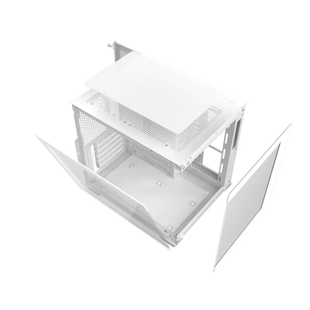 Darkflash C275P M-ATX Full View Dual Tempered Glass Gaming Case Pre-install 5 ARGB Fans