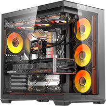 Darkflash C280 ATX 270° Tempered Glass Gaming Case Pre-install 6xARGB Fans