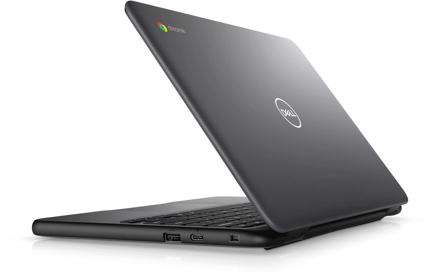 Dell Chrombook 3100 powered by Intel Celeron, 4GB RAM, and 16G Storage