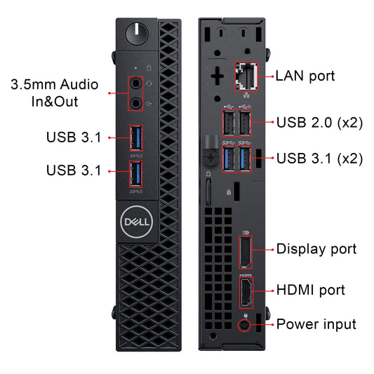 Dell OptiPlex 3070 Micro i5-9th/8GB RAM/256GB SSD - Refurbished