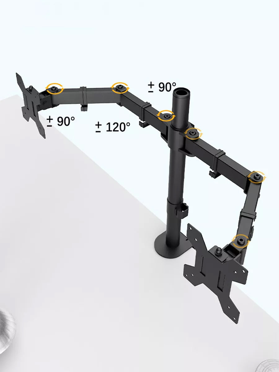Desktop Full Motion 360 Degree Dual Monitor Desk Mount