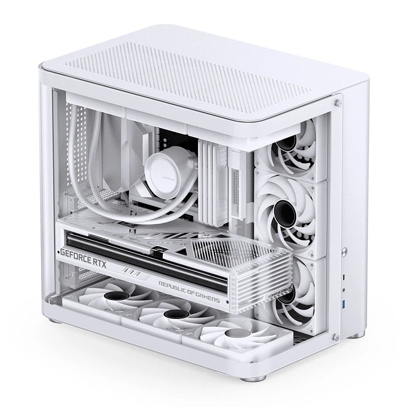 JONSBO TK-2 Gaming PC Case – Mid-Tower ATX, Tempered Glass Side Panel, Aluminum Alloy, Supports 360mm AIO & Full ATX Build