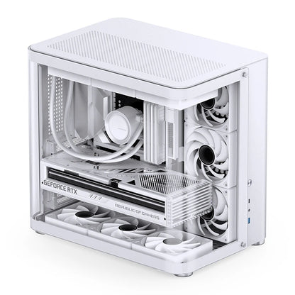 JONSBO TK-2 Gaming PC Case – Mid-Tower ATX, Tempered Glass Side Panel, Aluminum Alloy, Supports 360mm AIO & Full ATX Build