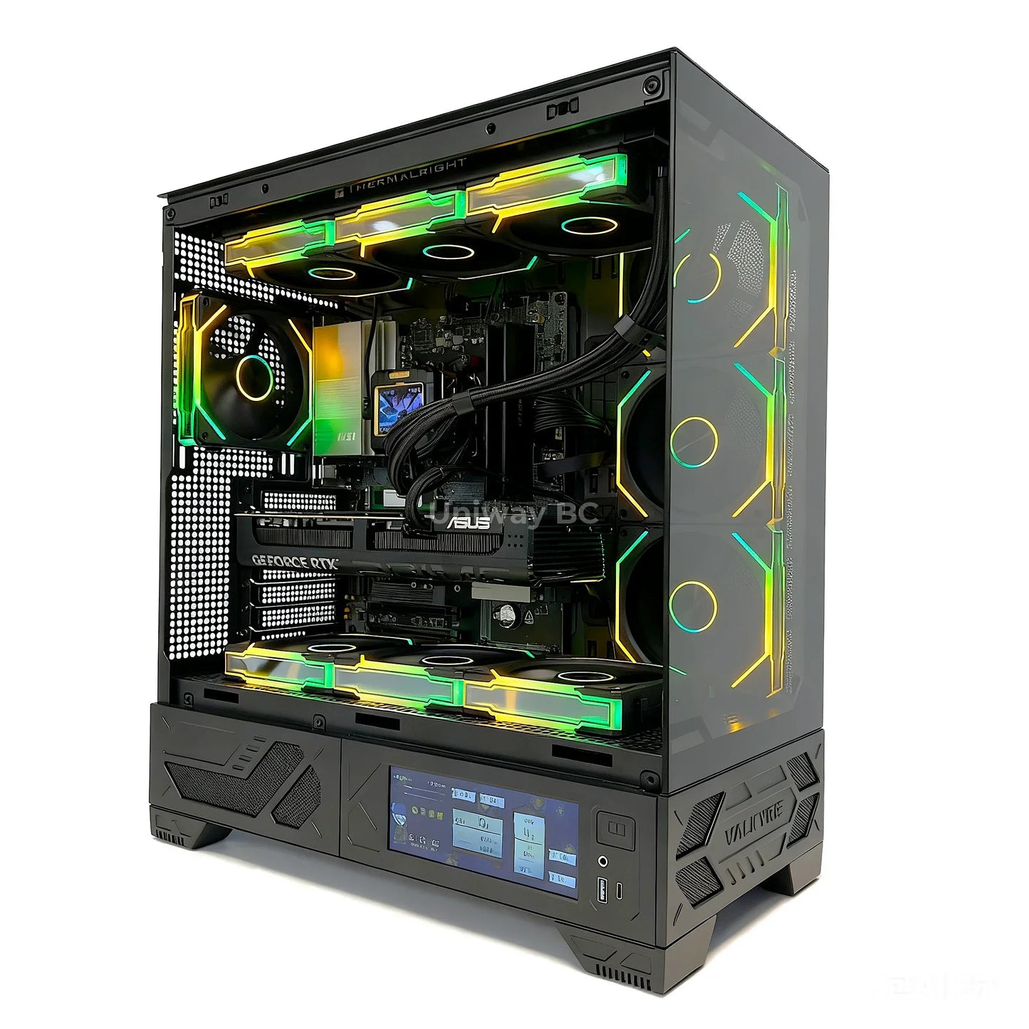 Uniway Legendary Gaming PC powered by AMD Ryzen 7 7800X3D, 32GB Ram, 1TB Nvme SSD, RTX 5070 Ti GPU, Black