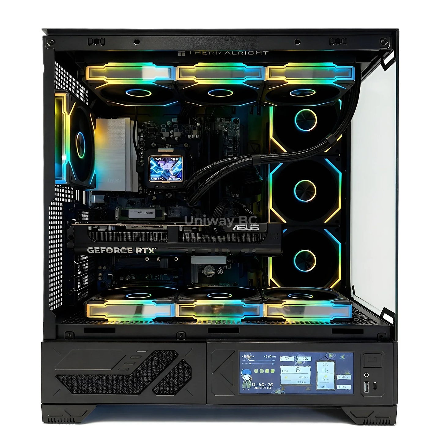 Uniway Legendary Gaming PC powered by AMD Ryzen 7 9800X3D, 32GB Ram, 1TB Nvme SSD, RTX 5070 Ti GPU, Black