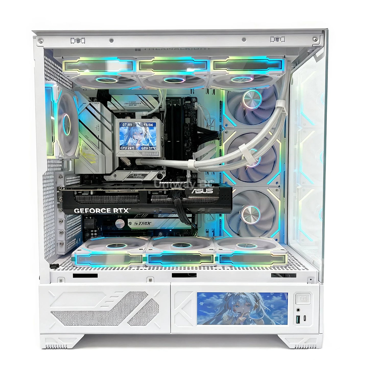 Uniway Legendary Gaming PC powered by AMD Ryzen 7 9800X3D, 32GB Ram, 1TB SSD, RTX 5090 GPU, White