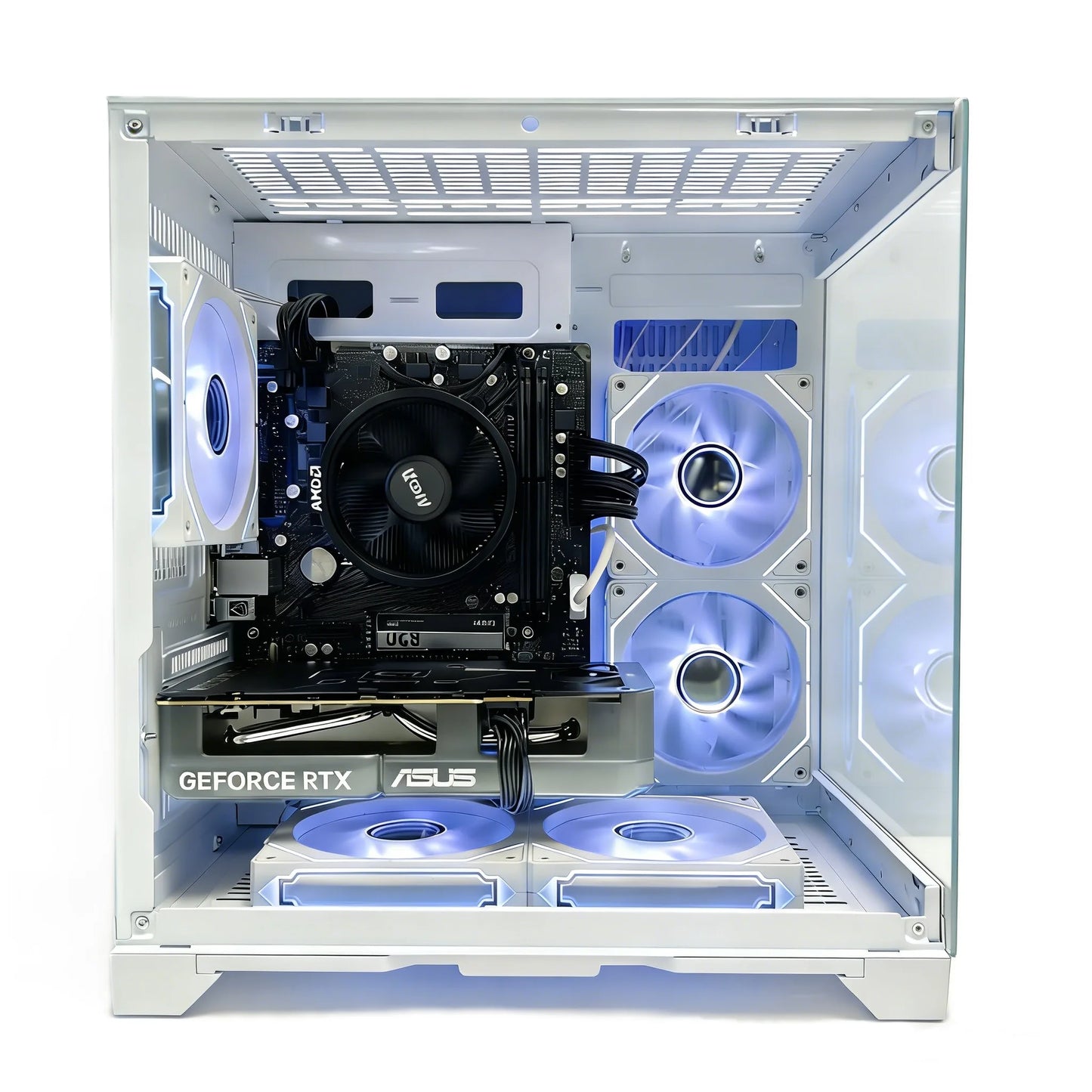 Uniway Mini Gaming PC powered by AMD Ryzen 5 5500, 16GB Ram, 512GB SSD, RTX 3050 GPU, White