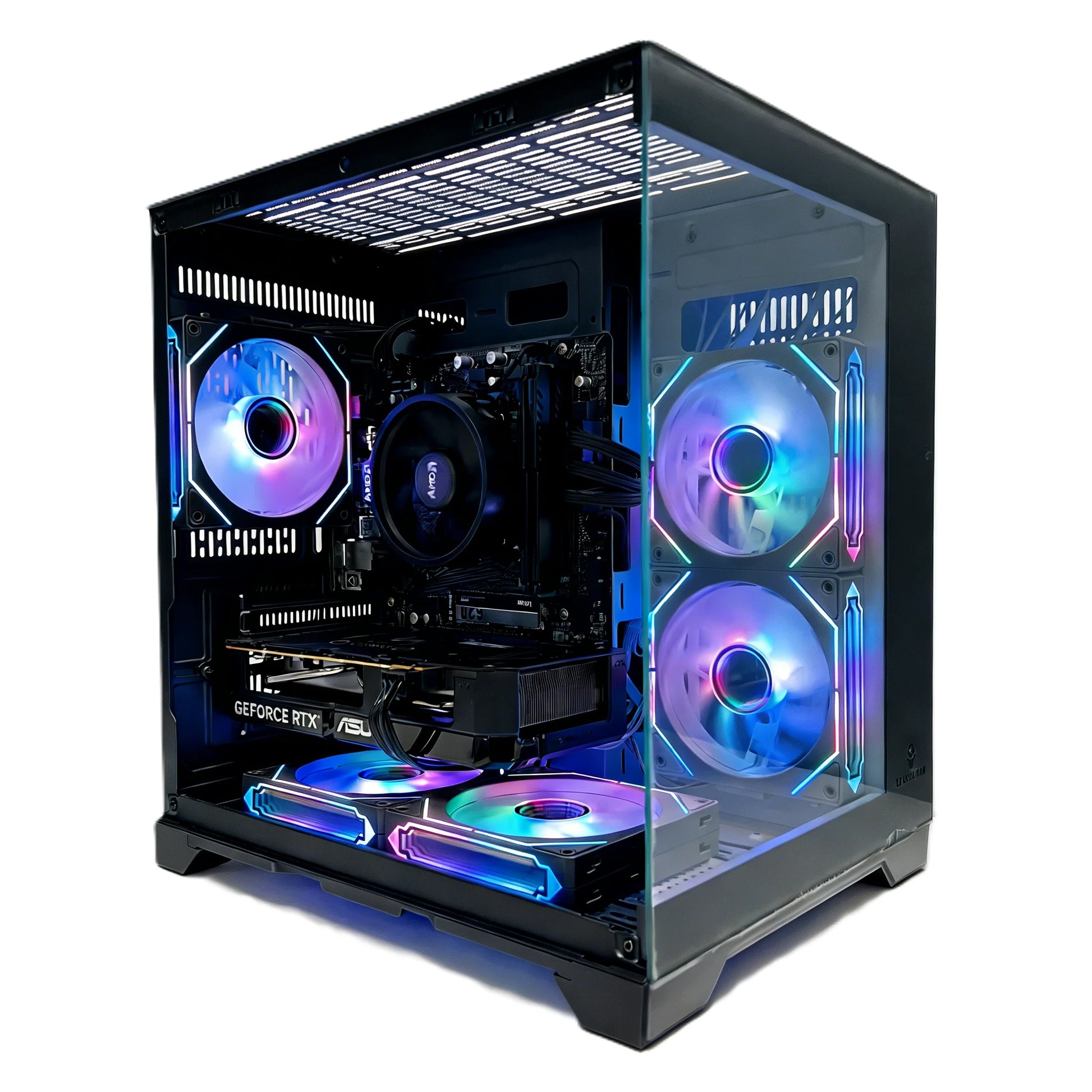 Uniway Mini Gaming PC powered by AMD Ryzen 5 5500, 16GB Ram, 512GB SSD, RTX 3050 GPU, Black