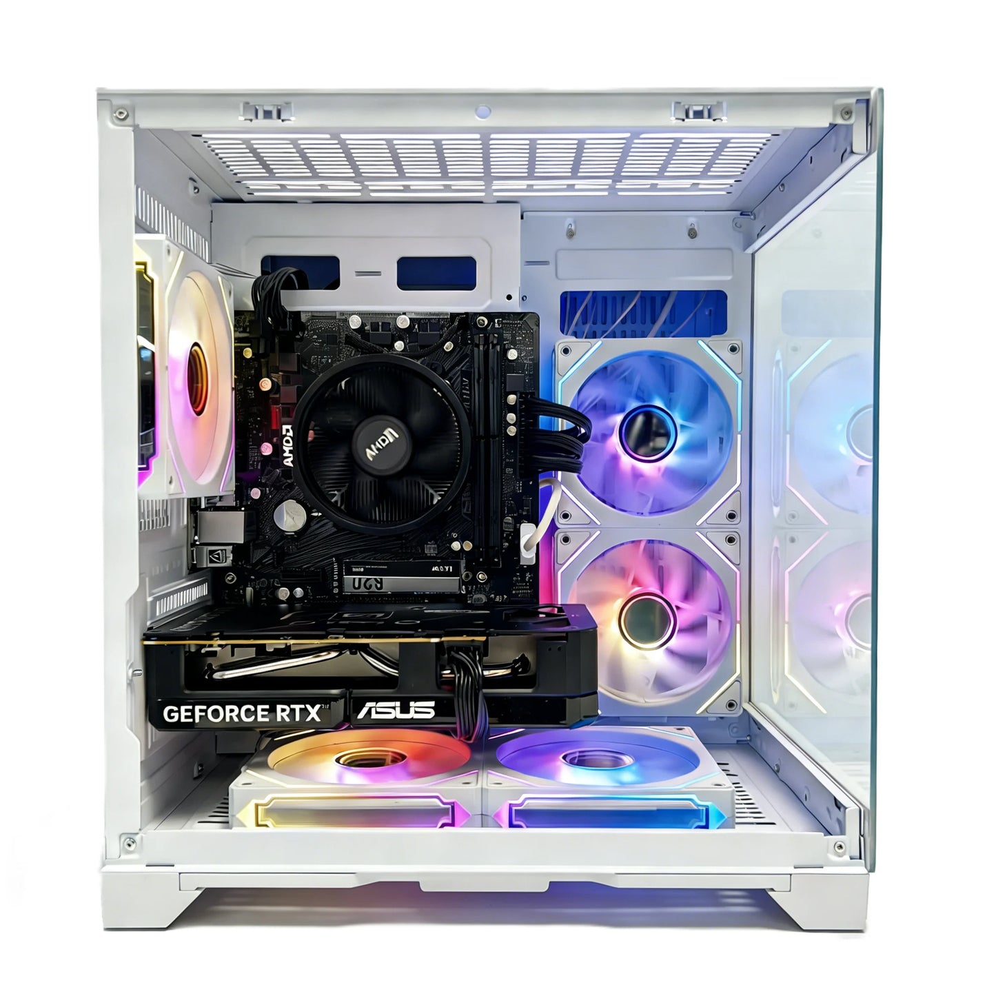 Uniway Mini Gaming PC powered by AMD Ryzen 5 5500, 16GB Ram, 512GB SSD, RTX 5050 GPU, White