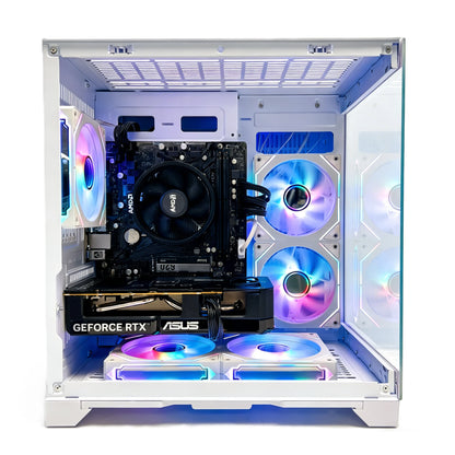 Uniway Mini Gaming PC powered by AMD Ryzen 5 5500, 16GB Ram, 1TB SSD, RTX 5060 GPU, White