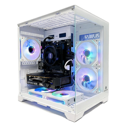 Uniway Mini Gaming PC powered by AMD Ryzen 5 5500, 16GB Ram, 512GB SSD, RX 6600 XT GPU, White