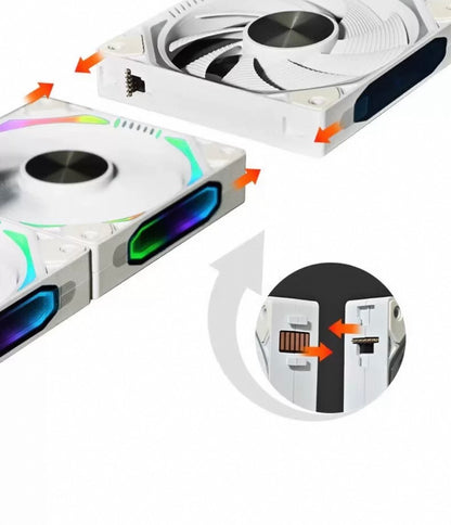 WJCOOLMAN Starlink Pro ARGB Case Fan 120MM, 3 Fans/Pack