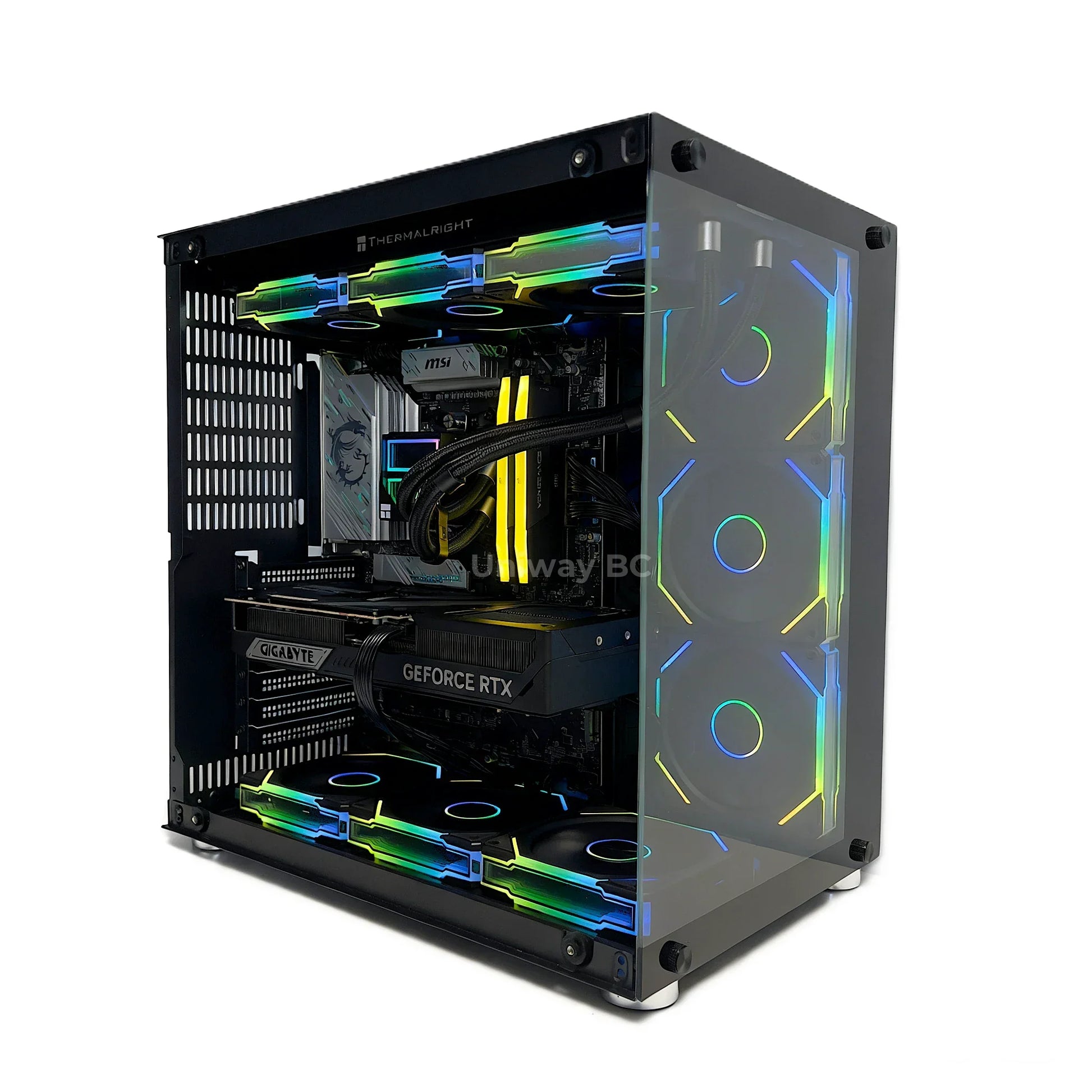 Uniway Vision Gaming PC powered by AMD Ryzen 7 7700, 32GB Ram, 1TB SSD, RTX 5060 Ti GPU, Black