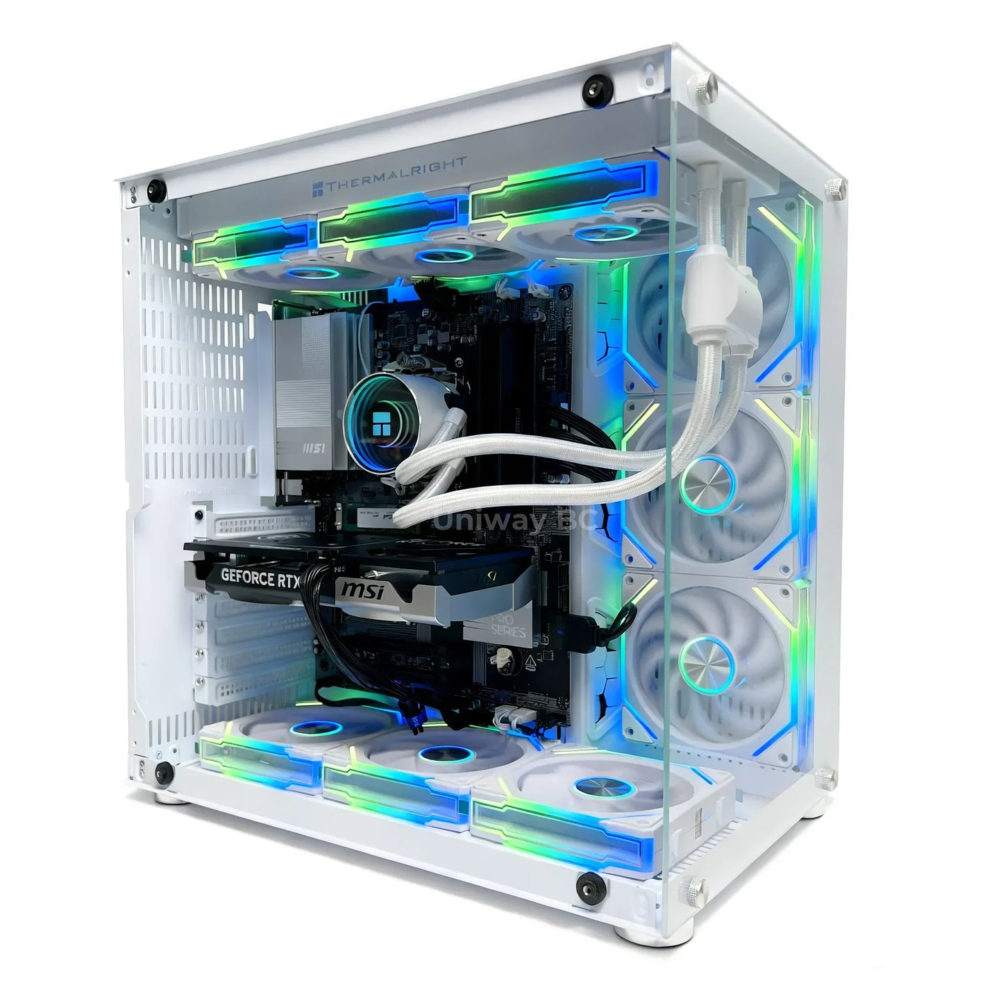 Uniway Vision Gaming PC powered by AMD Ryzen 7 7700, 32GB Ram, 1TB SSD, RTX 5060 Ti GPU, White