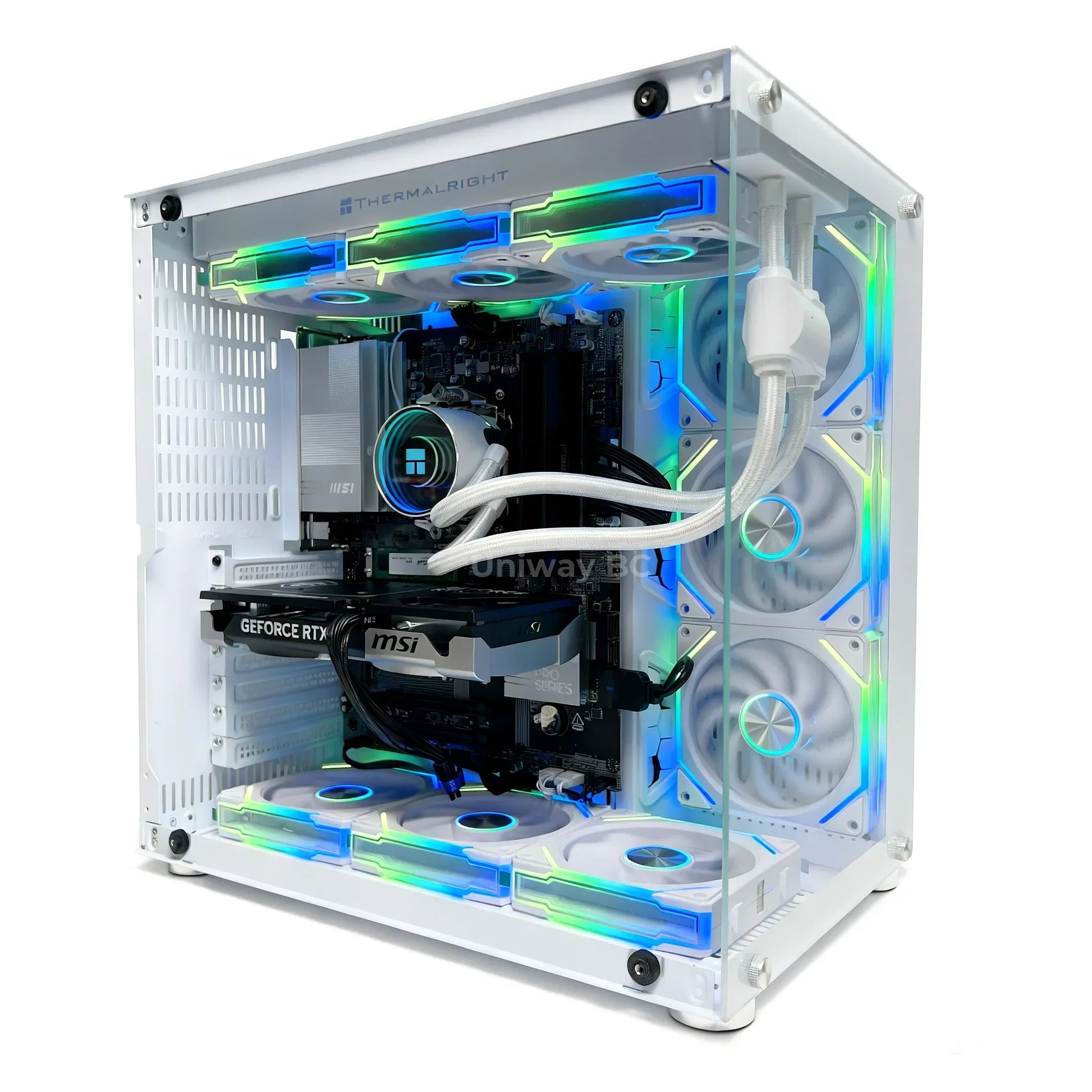 Uniway Vision Gaming PC powered by AMD Ryzen 7 7700, 32GB Ram, 1TB SSD, RTX 5060 Ti GPU, White