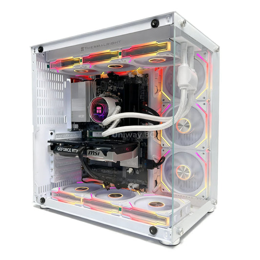 Uniway Vision Gaming PC powered by AMD Ryzen 7 7700X, 32GB Ram, 1TB SSD, RTX 5070 GPU, White