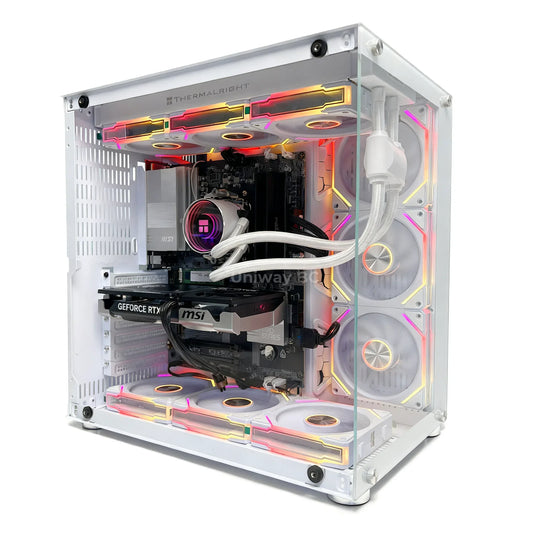 Uniway Vision Gaming PC powered by AMD Ryzen 7 7700X, 32GB Ram, 1TB SSD, RTX 5070 GPU, White