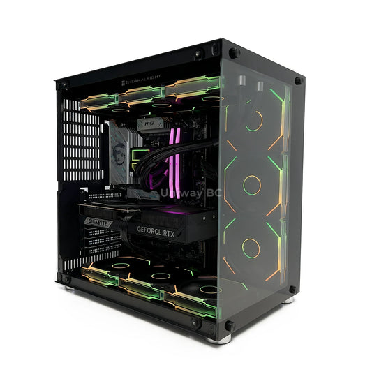 Uniway Vision Gaming PC powered by AMD Ryzen 7 7800X3D, 32GB Ram, 1TB SSD, RTX 5070 GPU, Black