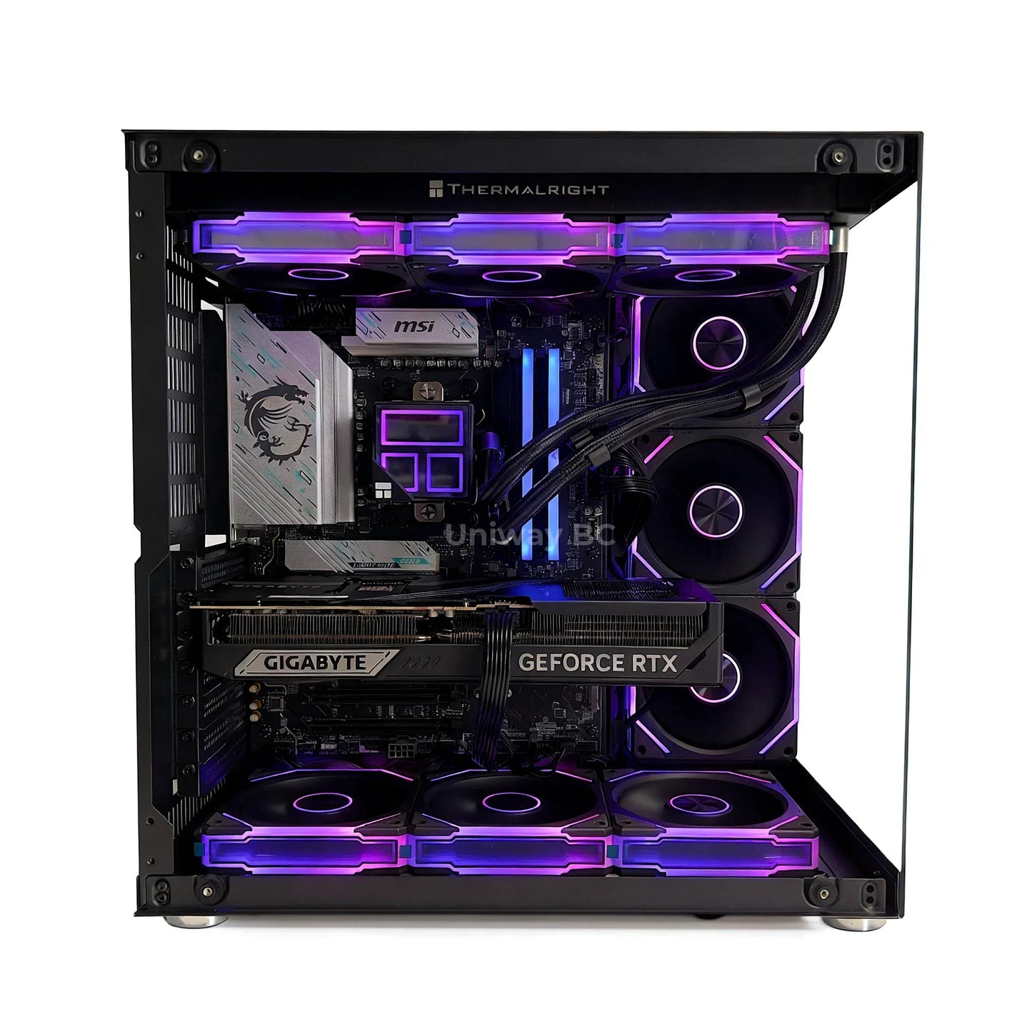 Uniway Vision Gaming PC powered by AMD Ryzen 7 7800X3D, 32GB Ram, 1TB SSD, RTX 5070 Ti GPU, Black
