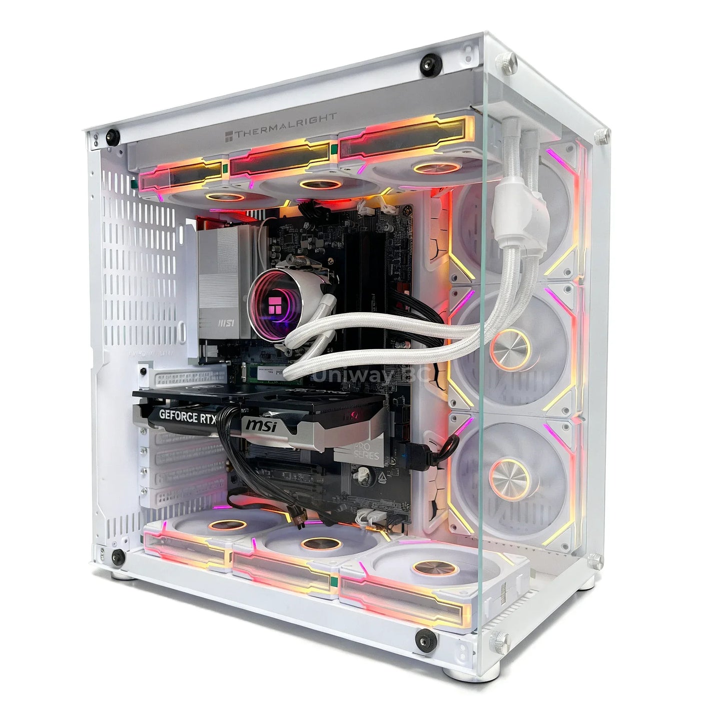 Uniway Vision Gaming PC powered by AMD Ryzen 7 7800X3D, 32GB Ram, 1TB SSD, RTX 5070 Ti GPU, White