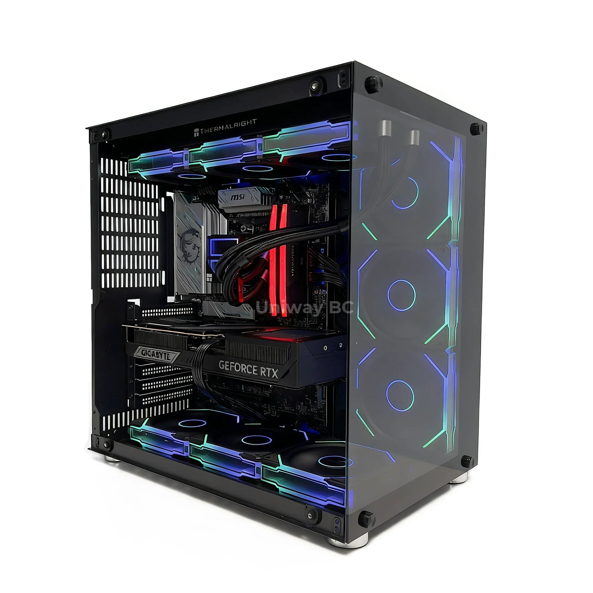 Uniway Vision Gaming PC powered by AMD Ryzen 7 8700F, 32GB Ram, 1TB SSD, RTX 5060 Ti GPU, Black