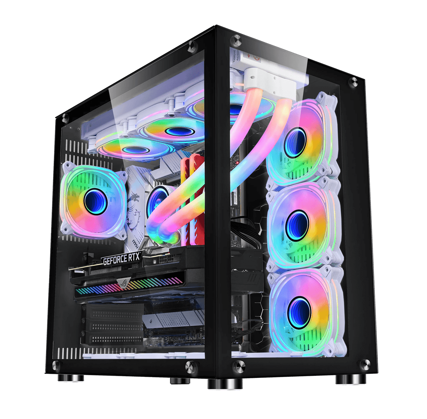 Prebuilt custom gaming pc Ryzen 7 5700X, 32GB DDR4, RTX 4070, 1TB SSD M.2, WJCoolman Robin II Case